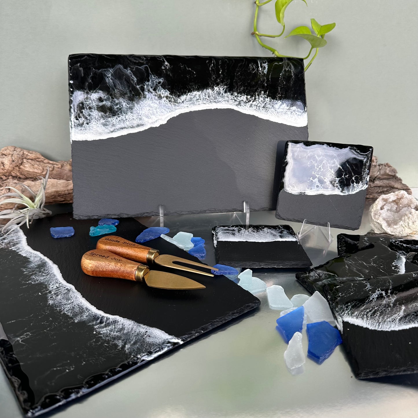 Charcuterie board | Black Beach | Slate Boards (various size / shape)