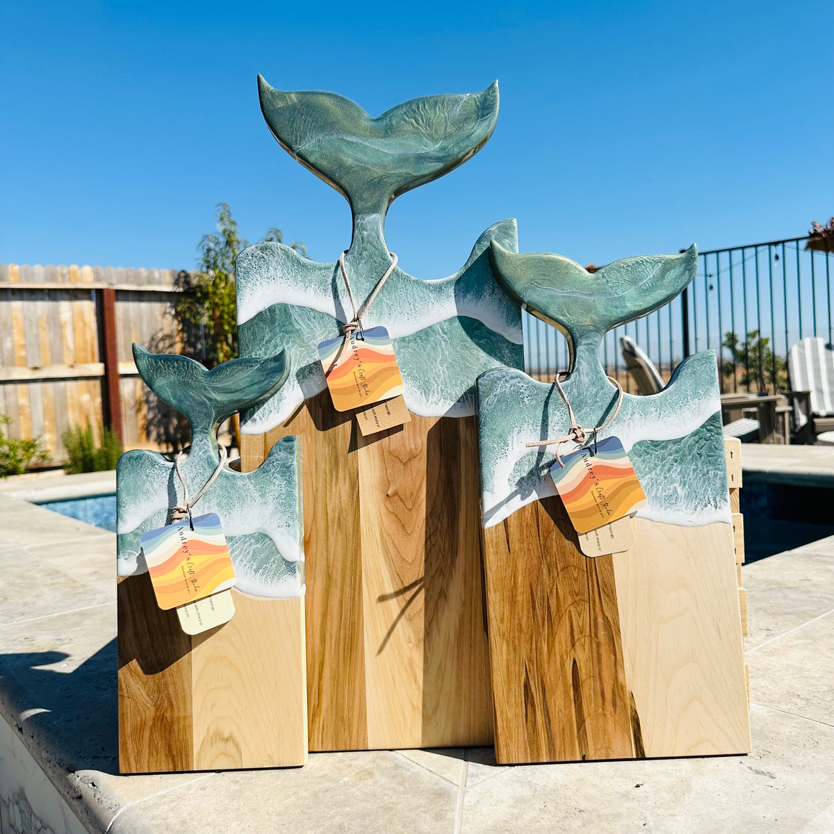 Whale Tail Cheese & Charcuterie Board | Seafoam