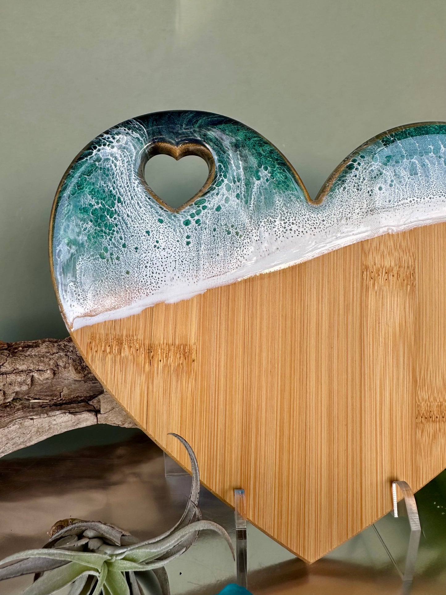 Charcuterie Board | Heart Tasting Plate | Ocean Blue