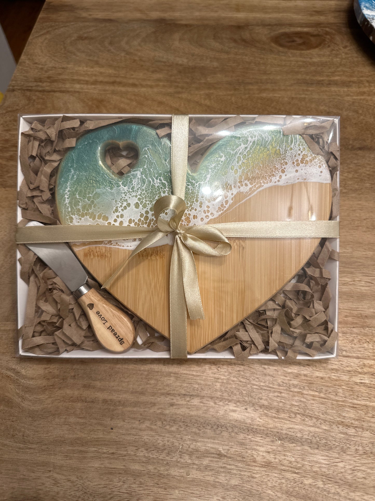 Charcuterie Board | Heart Tasting Plate | Paradise Green