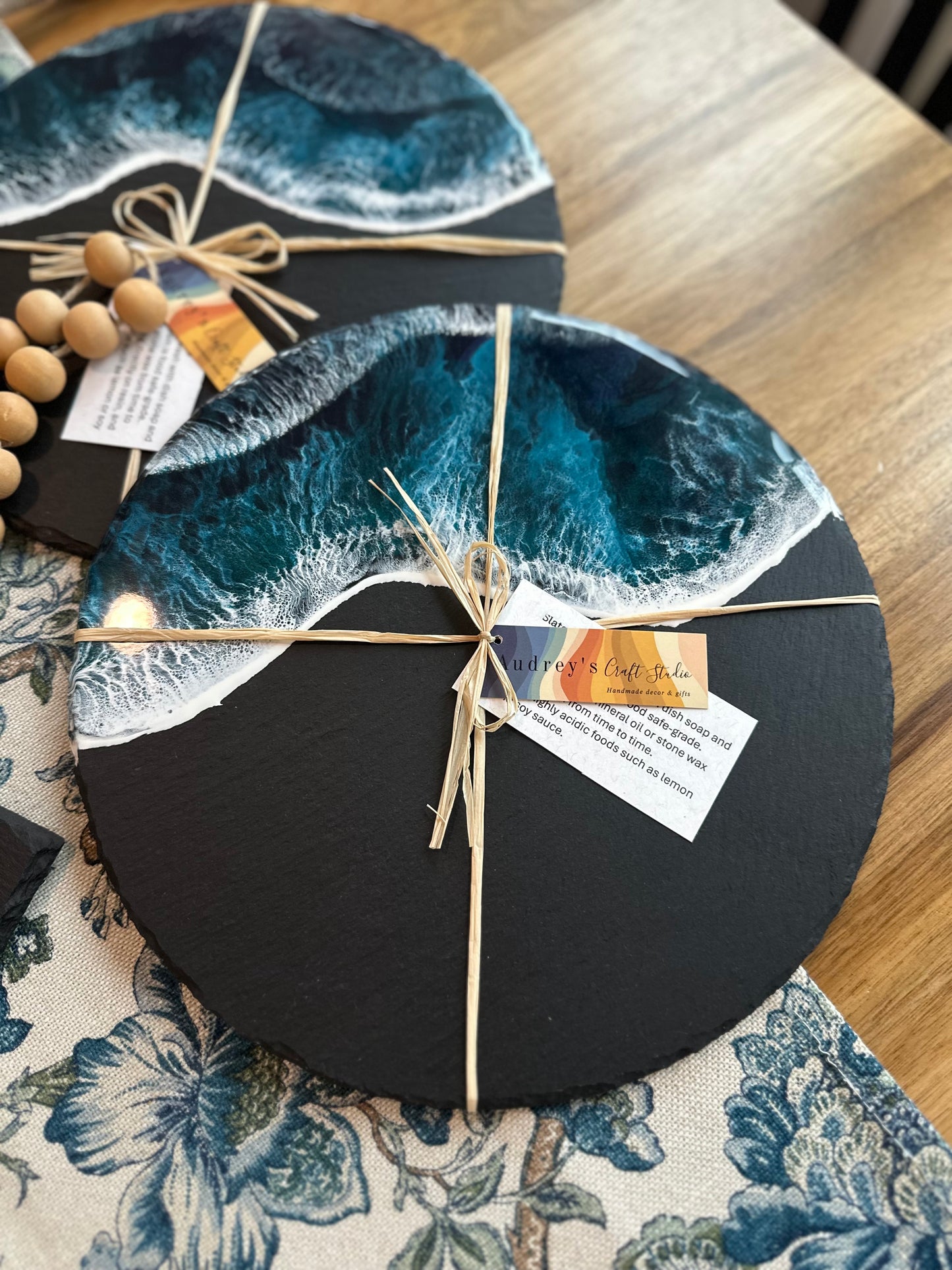 Cheese board - Slate | Ocean Waves | (various size / shape)