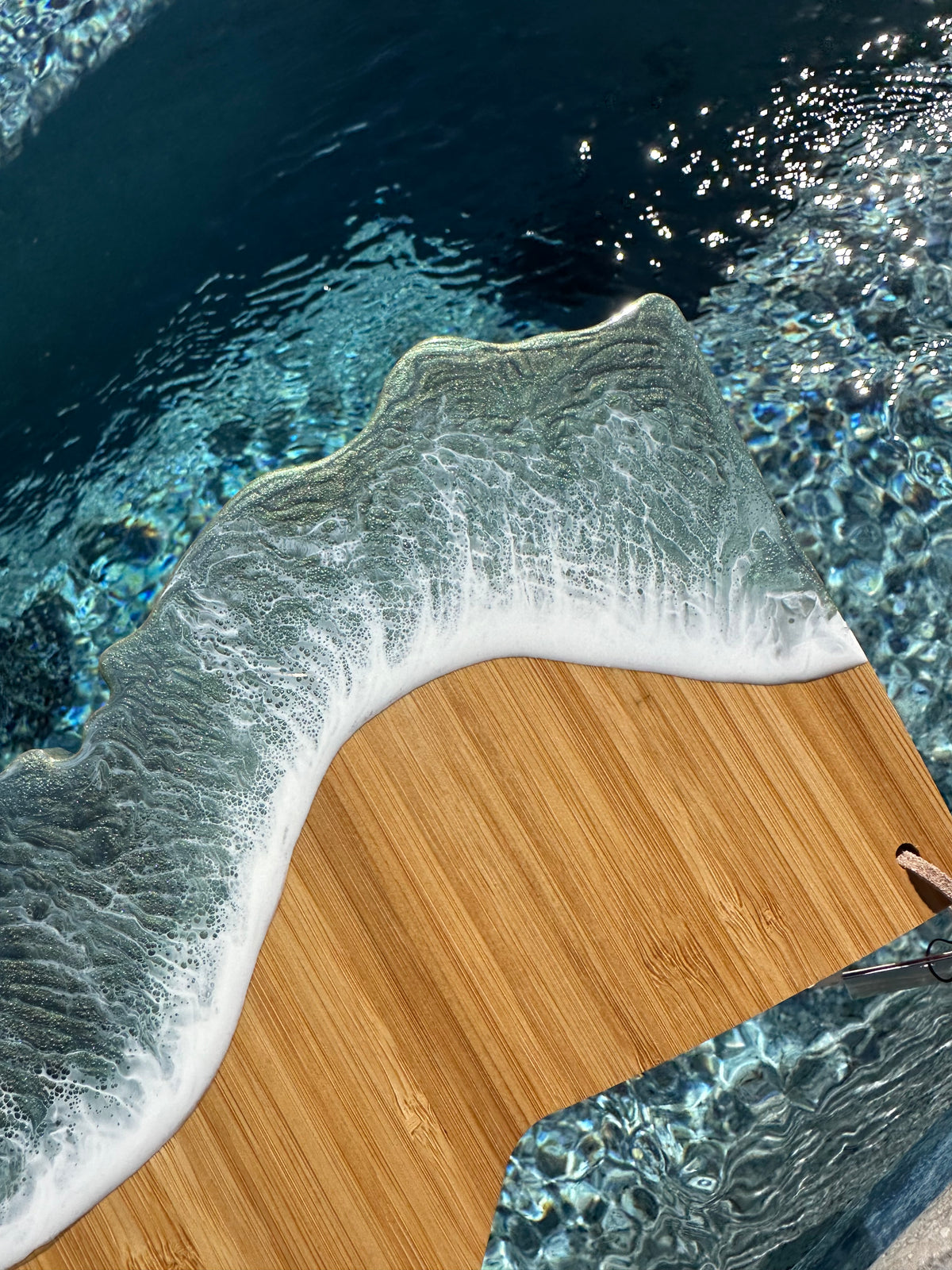 California Map Charcuterie Board | Seafoam