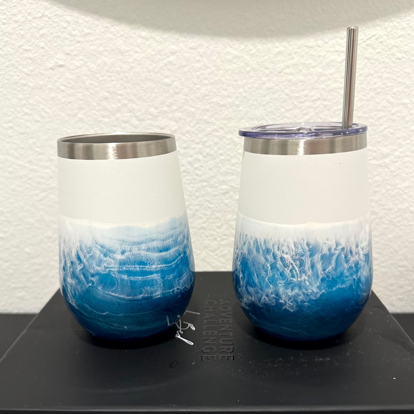 Wine tumbler (Insulated) - Ocean Blue