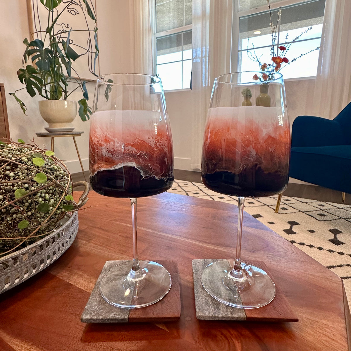 Wine Glasses (Set of 2) | Volcanic Sunset