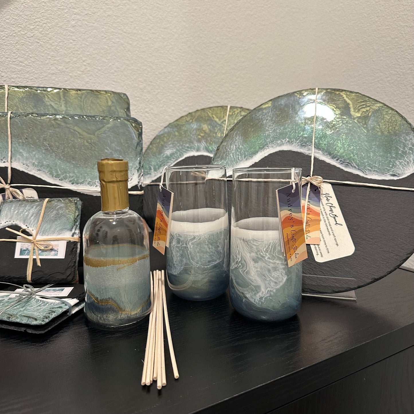 Slate Cheese Board | Seafoam