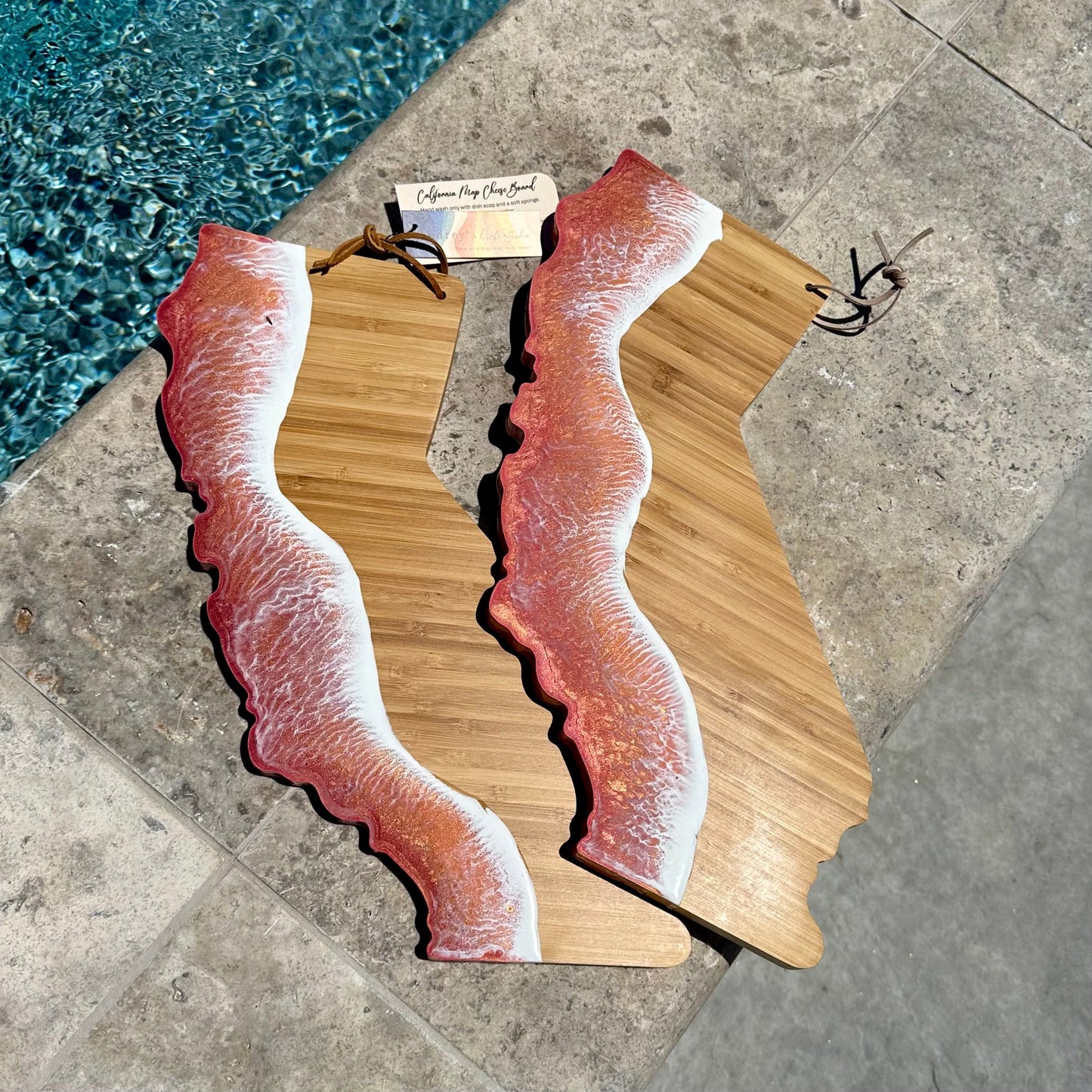 California Map Charcuterie Board | Pink & Coral