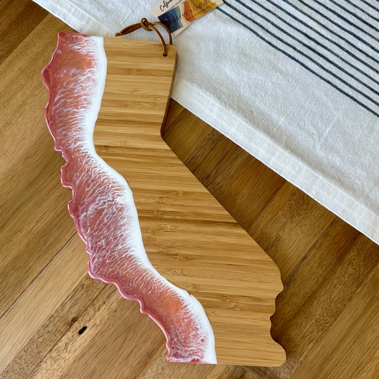 California Map Charcuterie Board | Pink & Coral