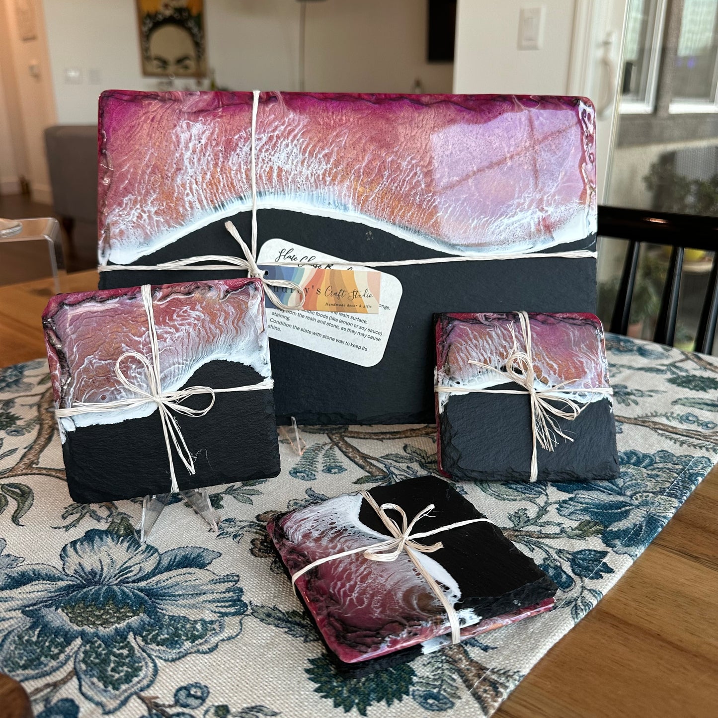 Slate Cheese Board | Pink Ocean