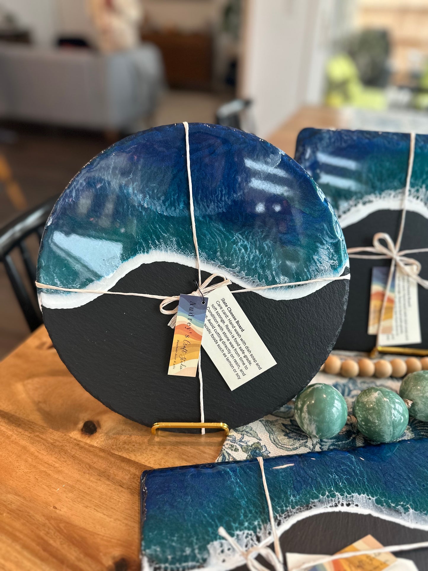 Cheese board - Slate | Ocean Waves | (various size / shape)