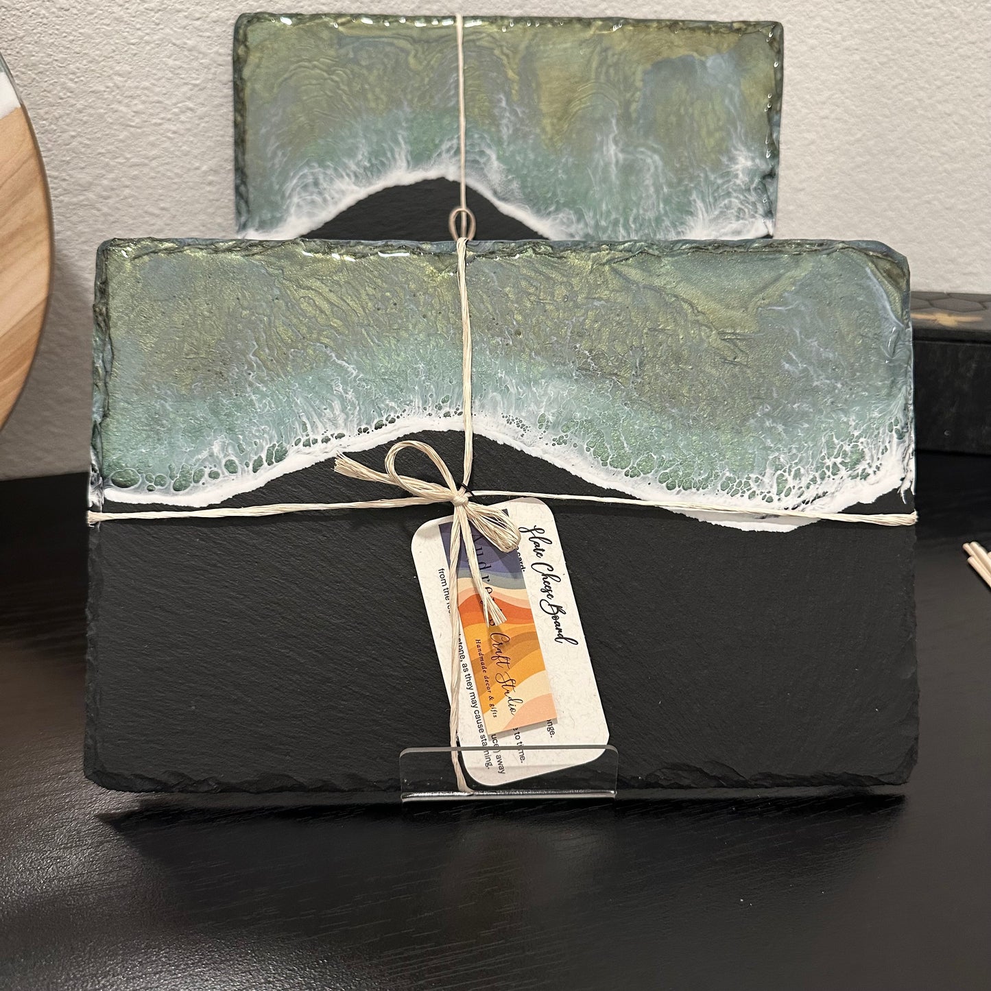 Slate Cheese Board | Seafoam