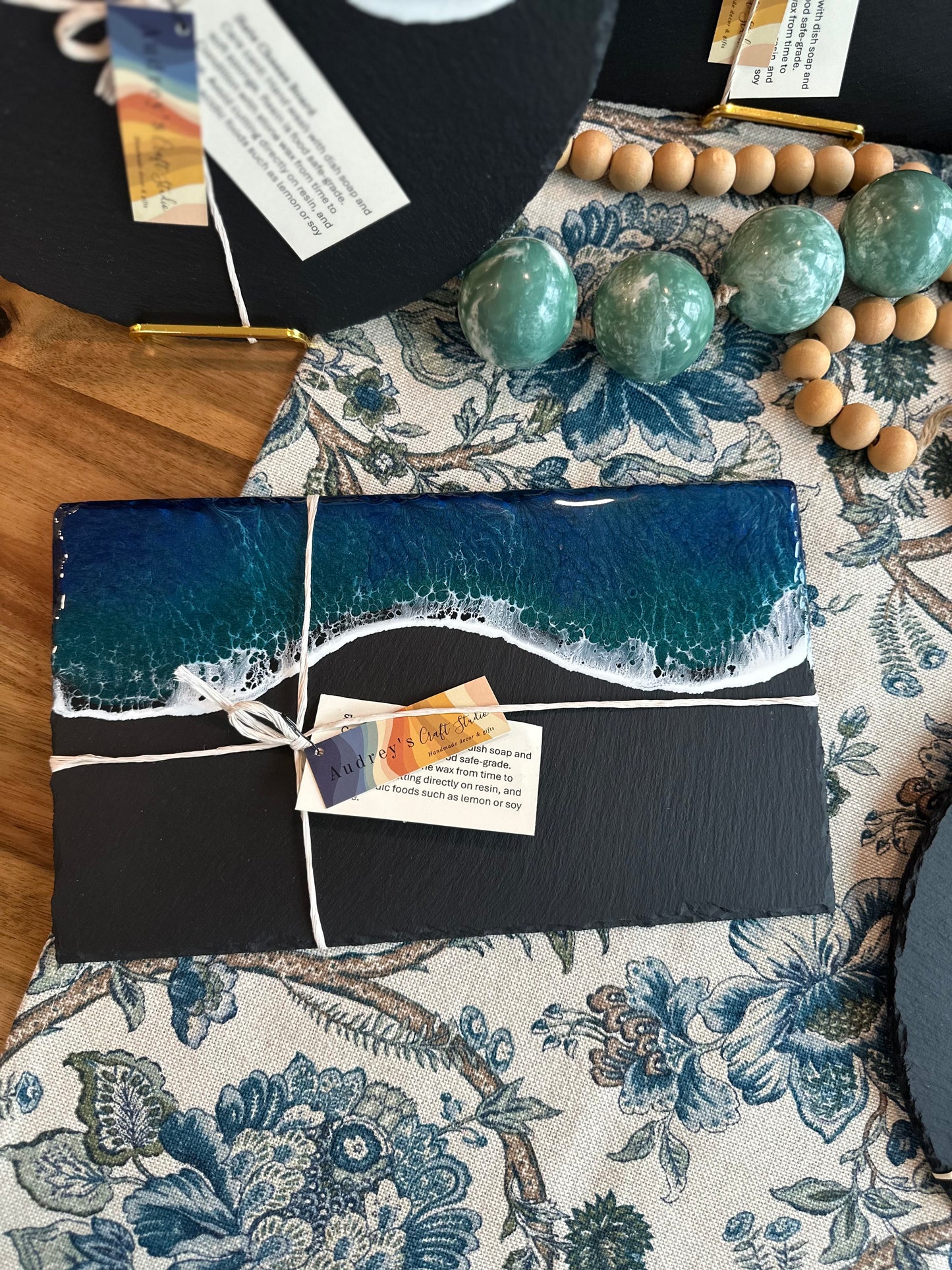 Cheese board - Slate | Ocean Waves | (various size / shape)