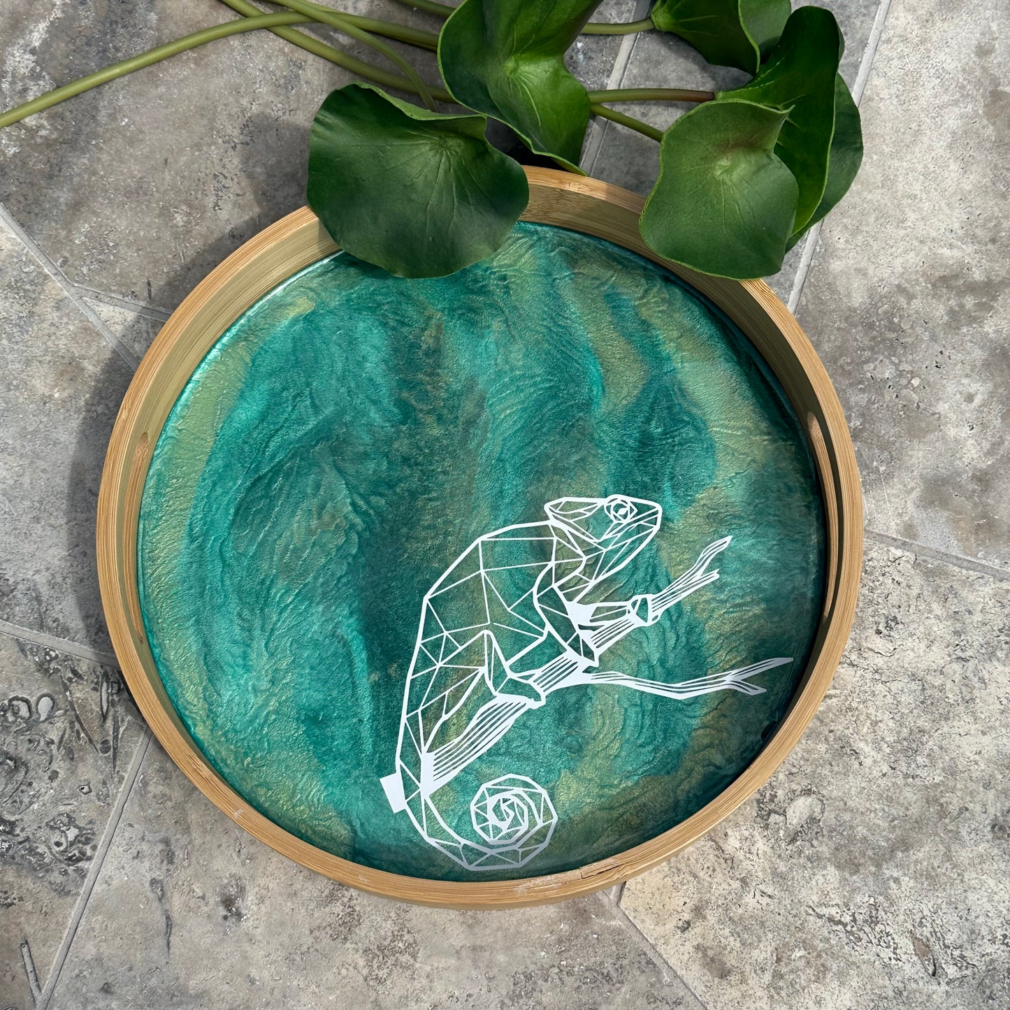 Geometric Animal Bamboo Trays
