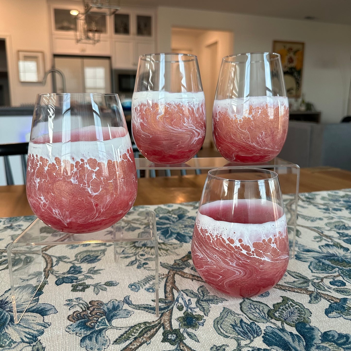 Wine Glasses (Set of 2) | Pink Ocean