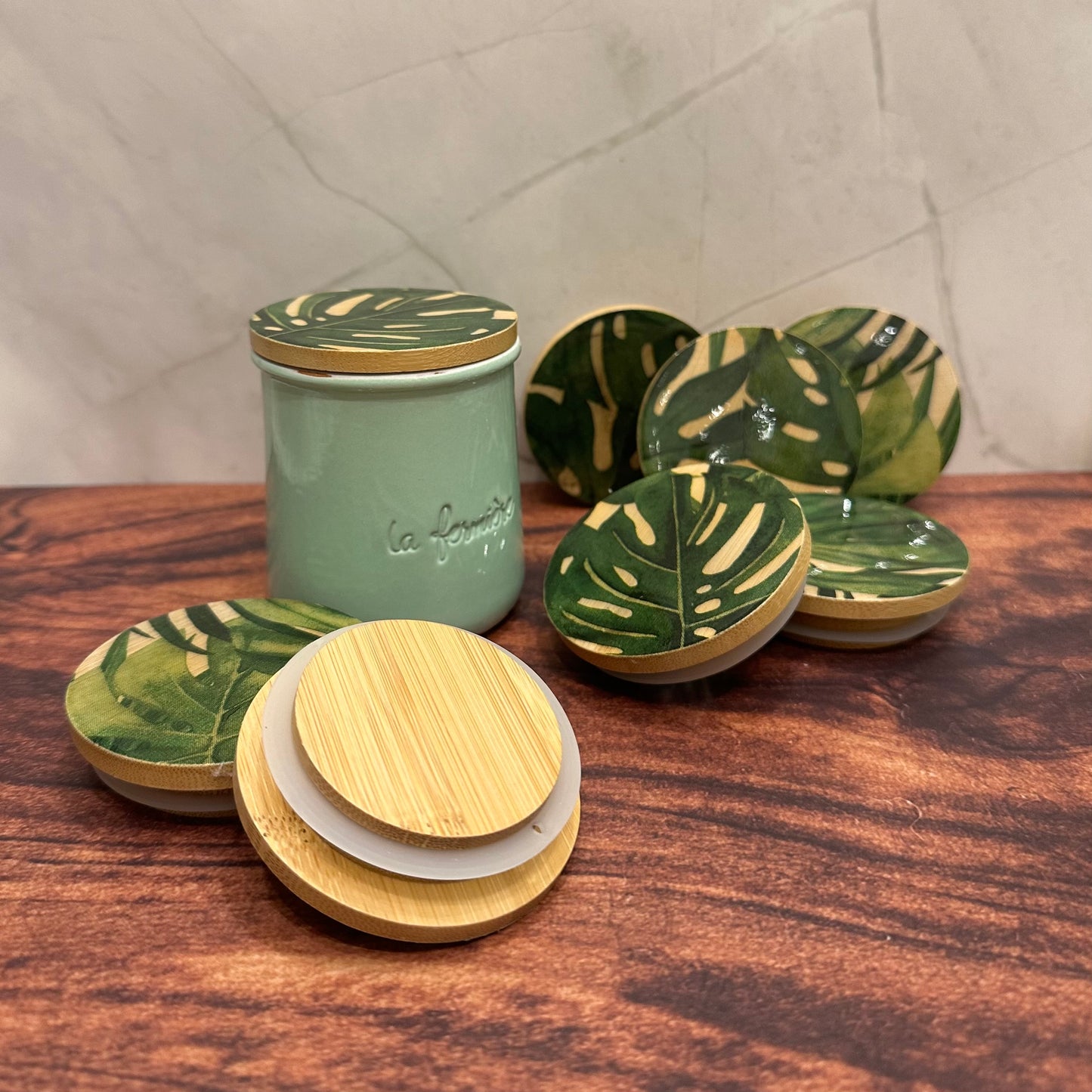 Oui Jar Bamboo lids | Set of 2 lids