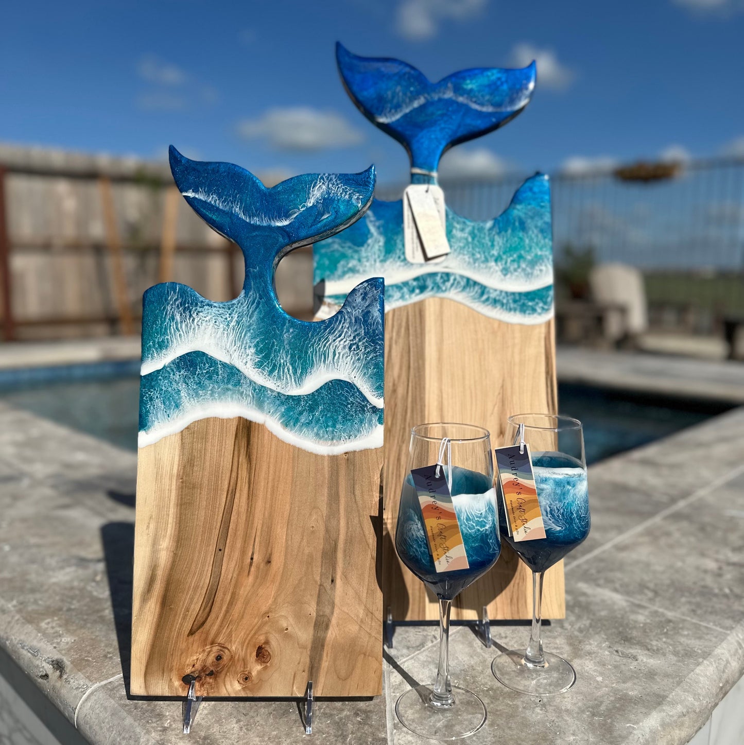 Whale Tail Cheese & Charcuterie Board | Ocean Waves