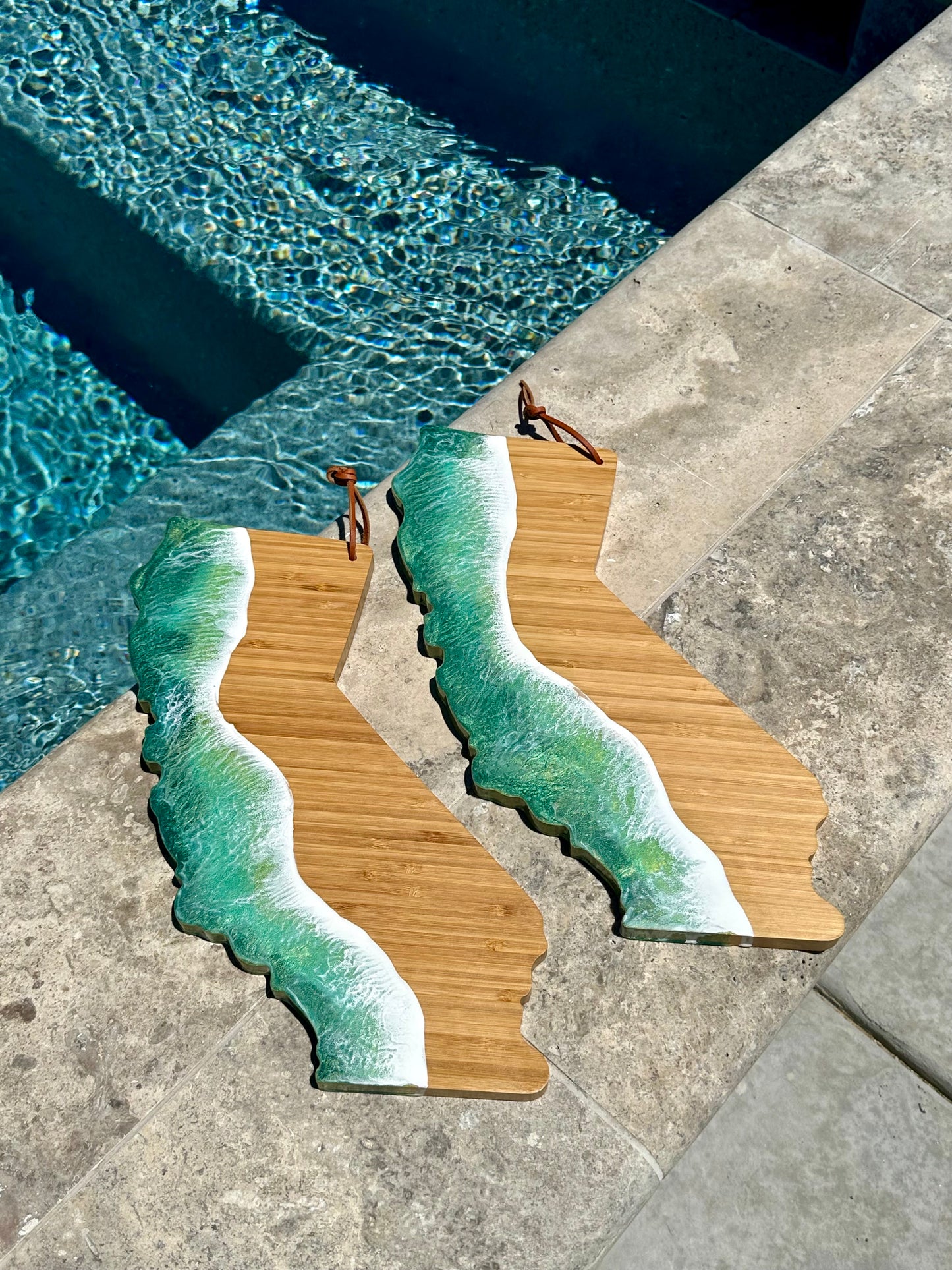 California Map Charcuterie Board | Paradise Green