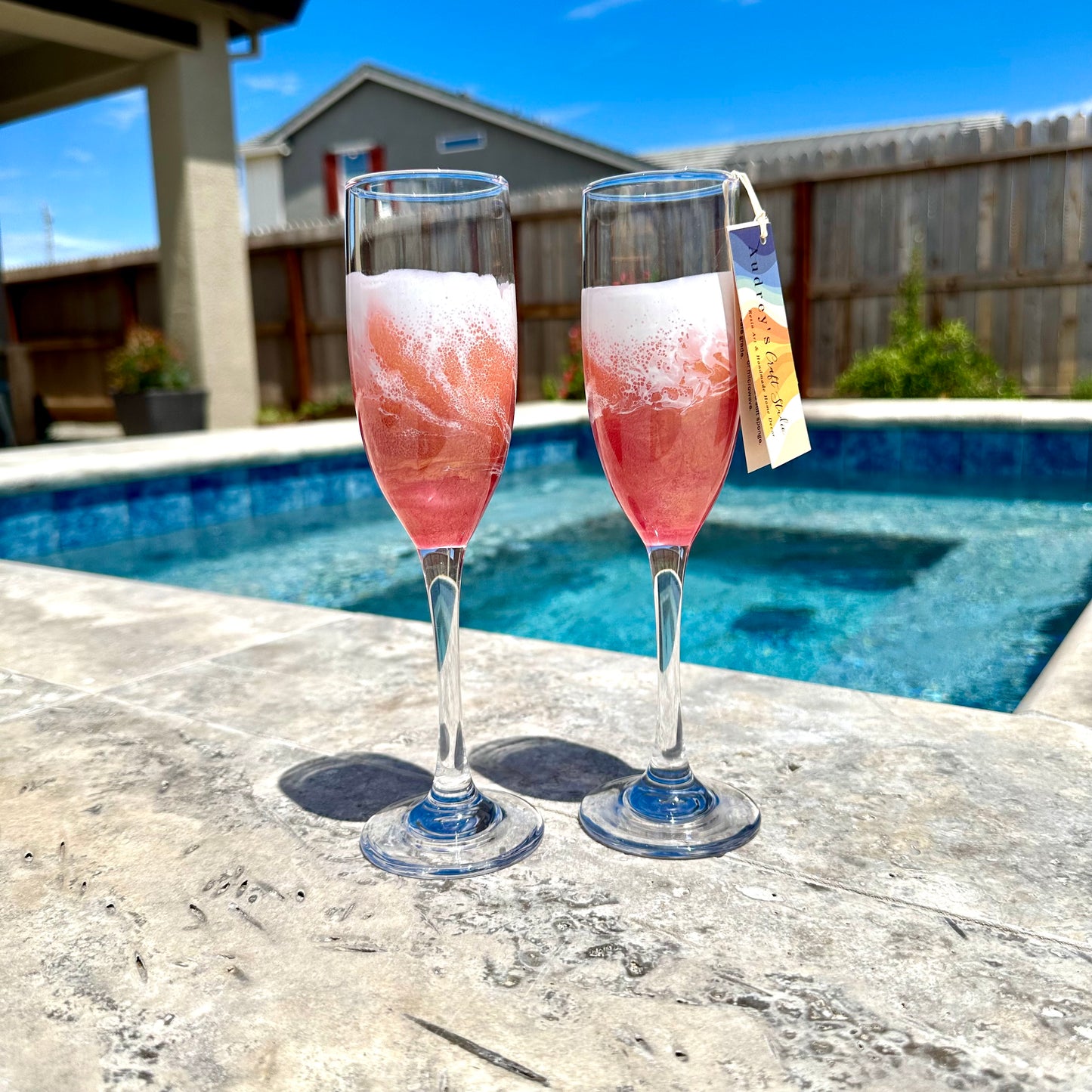 Champagne Flutes | Peach & Rose Gold