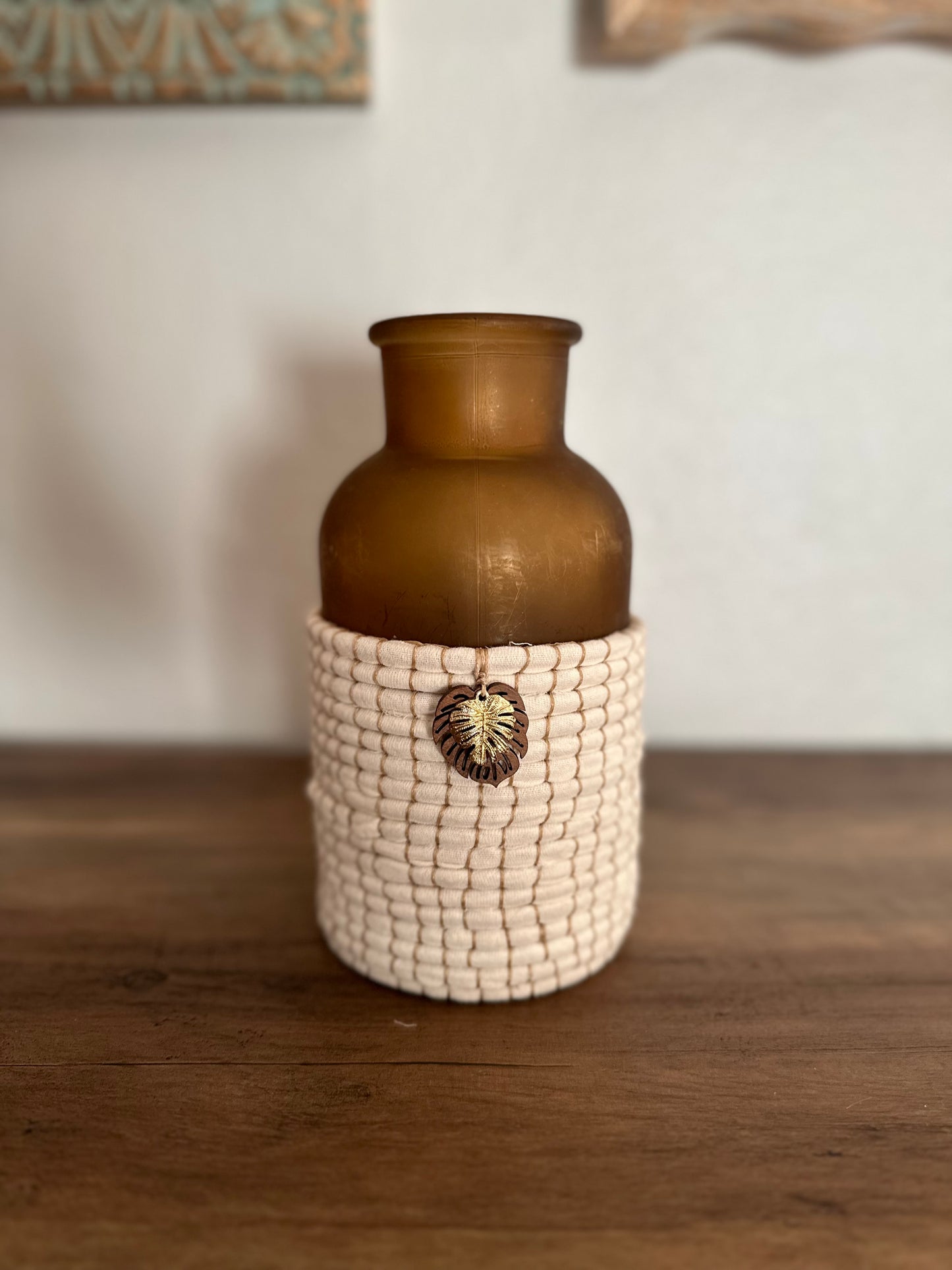 Basketry Vase | Frosted glass (Several colors)