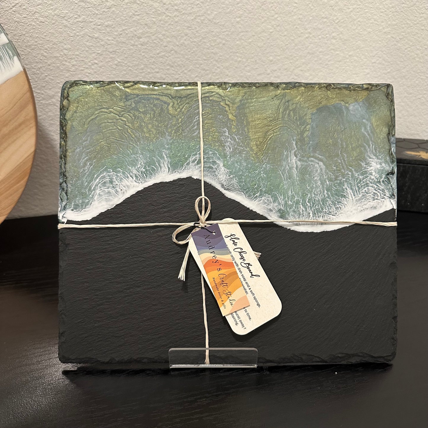 Slate Cheese Board | Seafoam