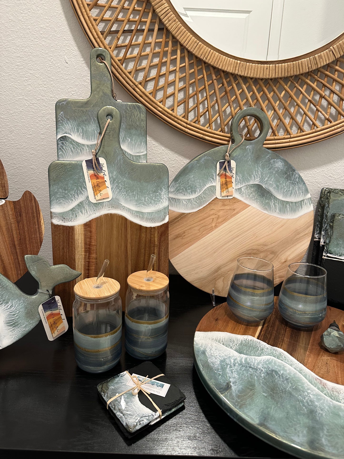 Charcuterie board - Paddle | Seafoam