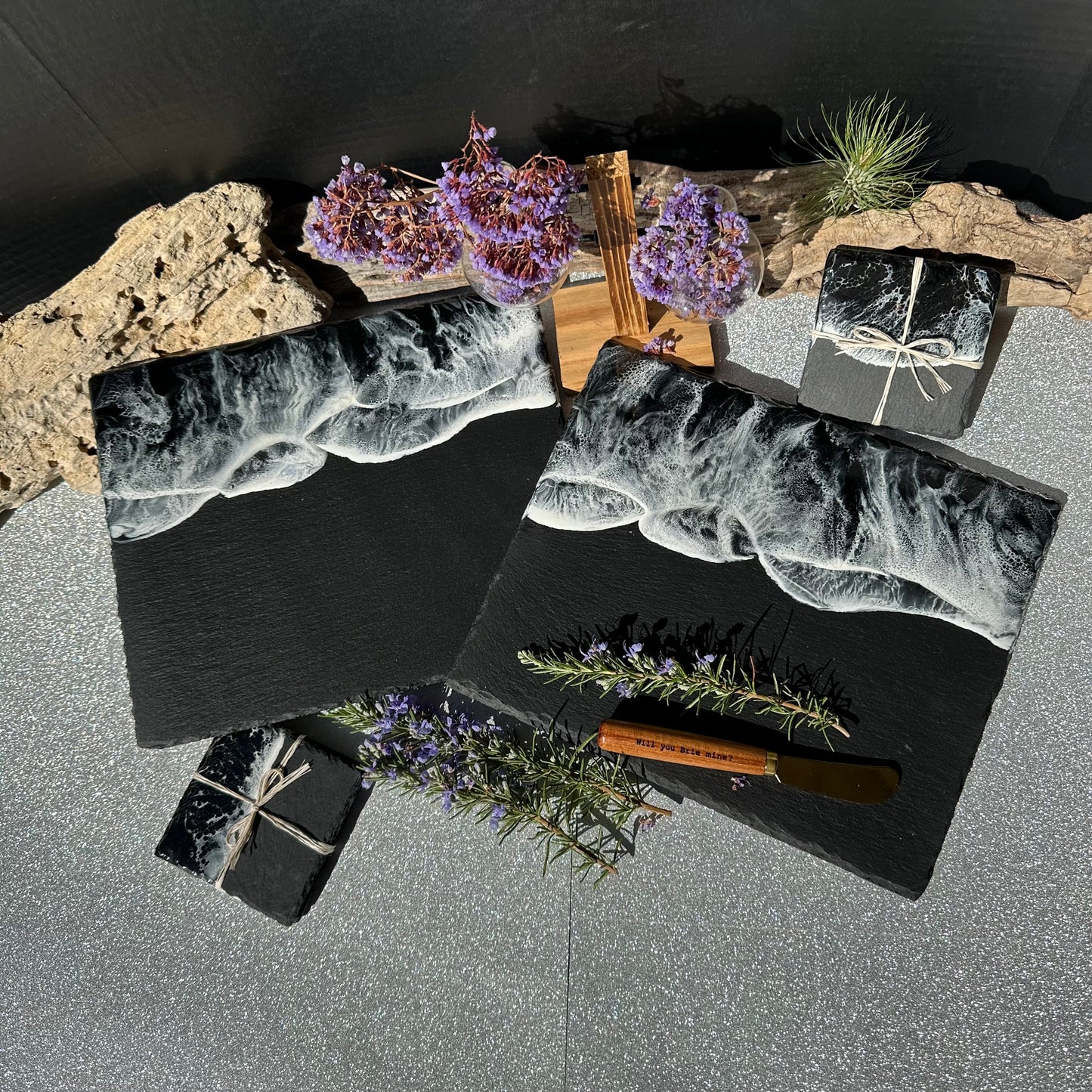 Charcuterie board | Black Beach | Slate Boards (various size / shape)