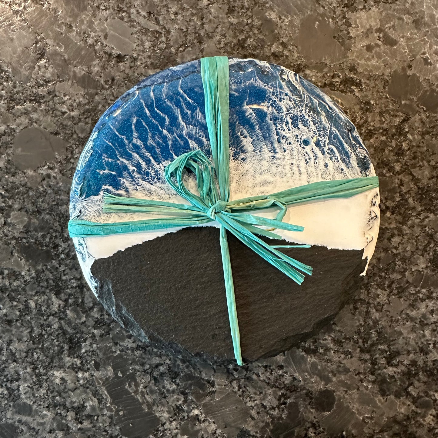 Slate Coaster Set | Blue Ocean