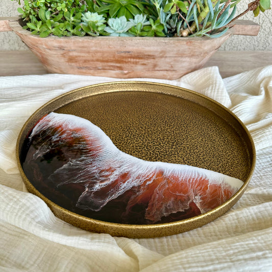 Hammered Metal Tray | Volcanic Sunset