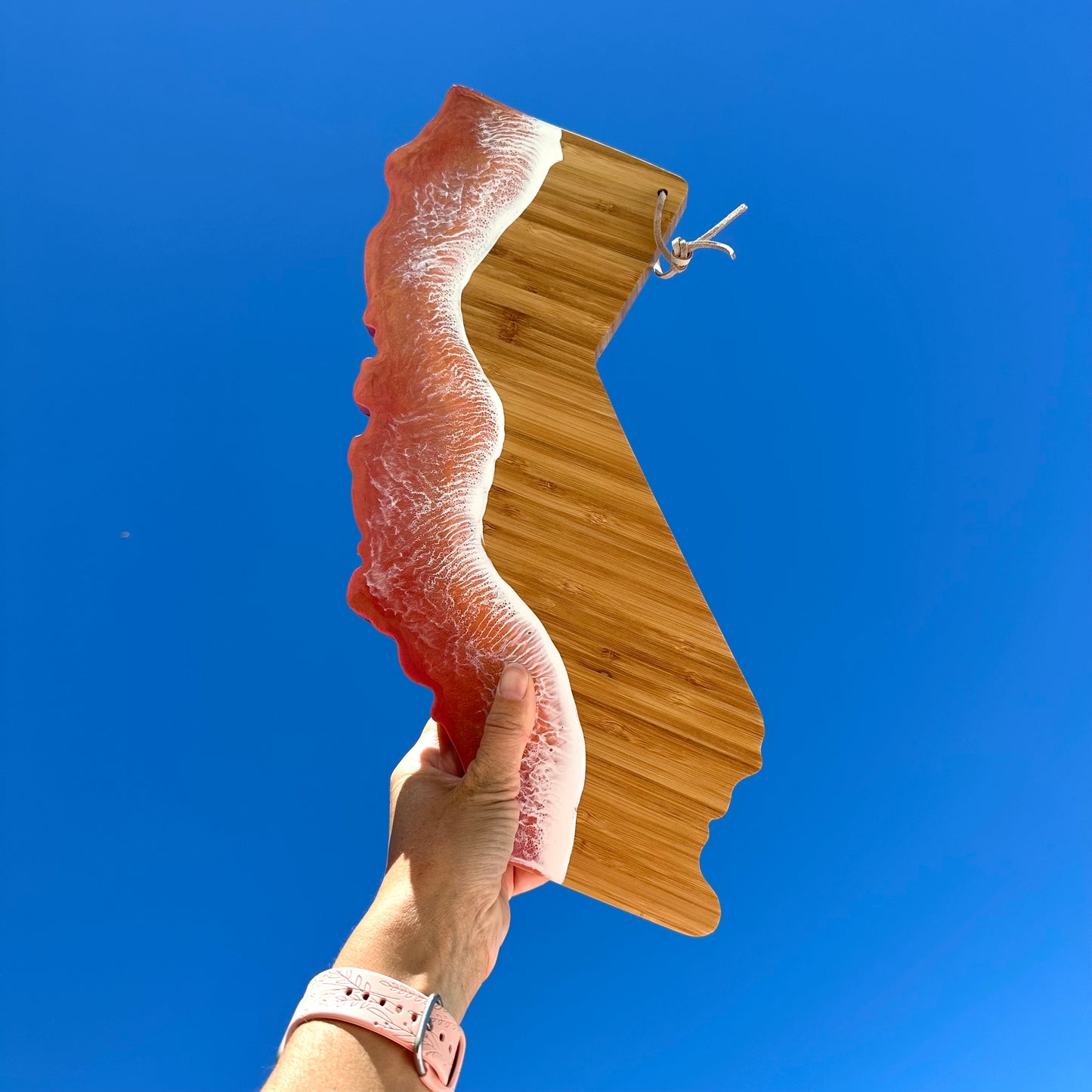 California Map Charcuterie Board | Pink & Coral