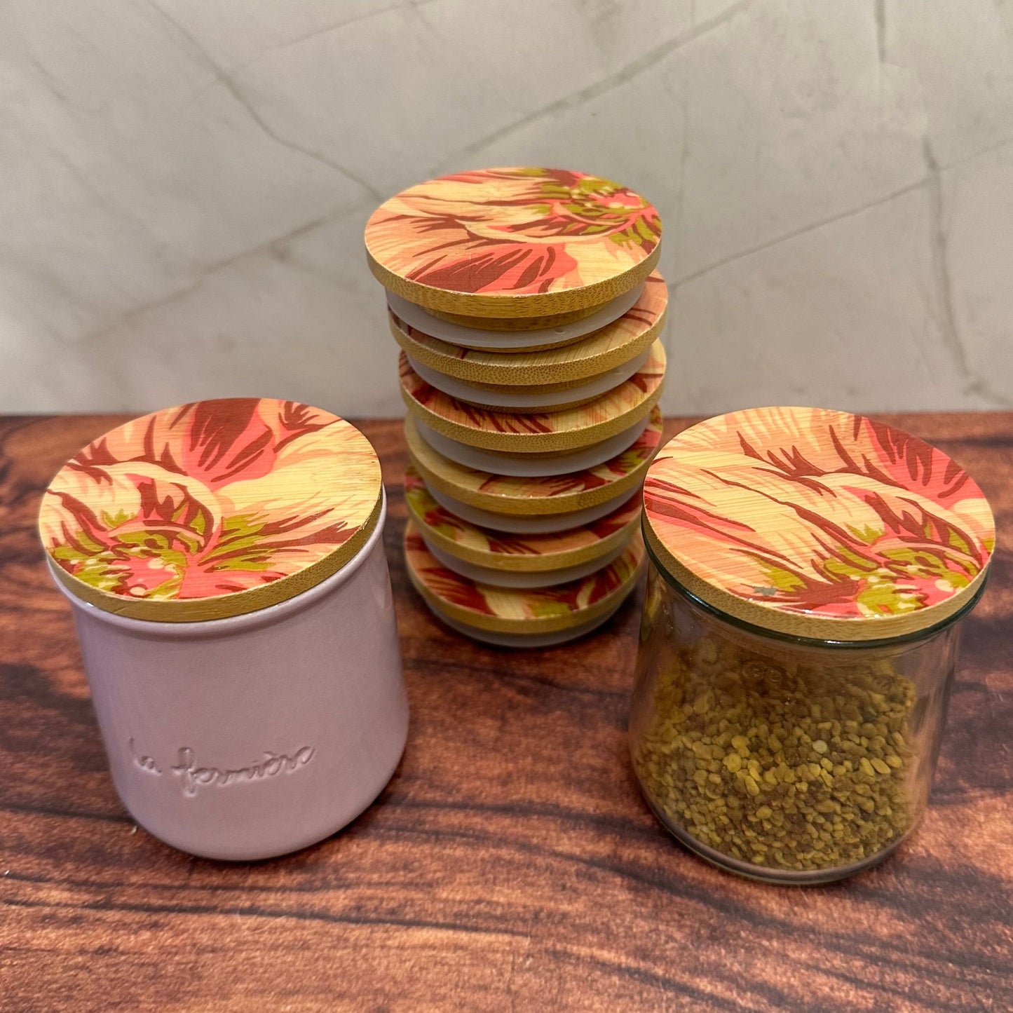 Oui Jar Bamboo lids | Set of 2 lids