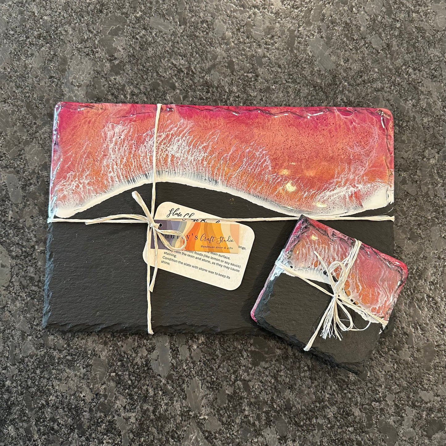 Slate Cheese Board | Pink Ocean