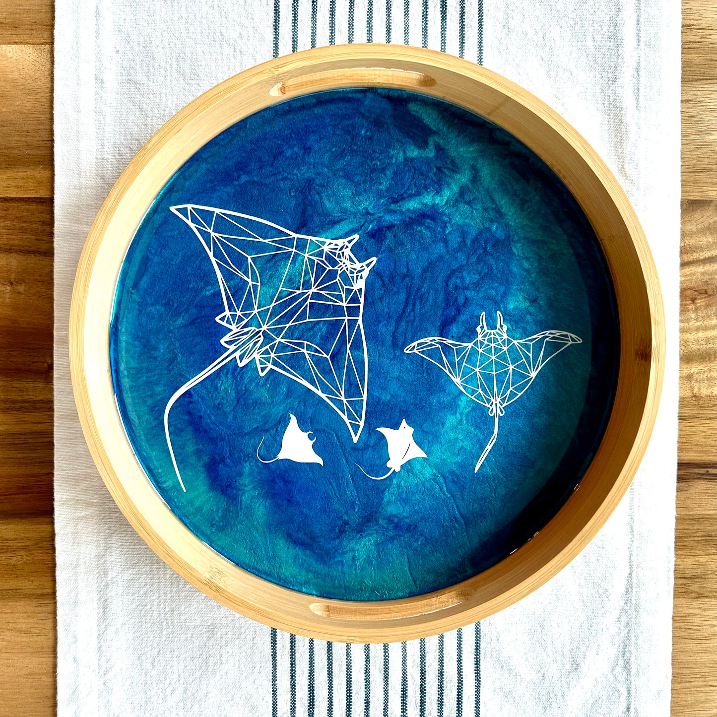 Geometric Animal Bamboo Trays
