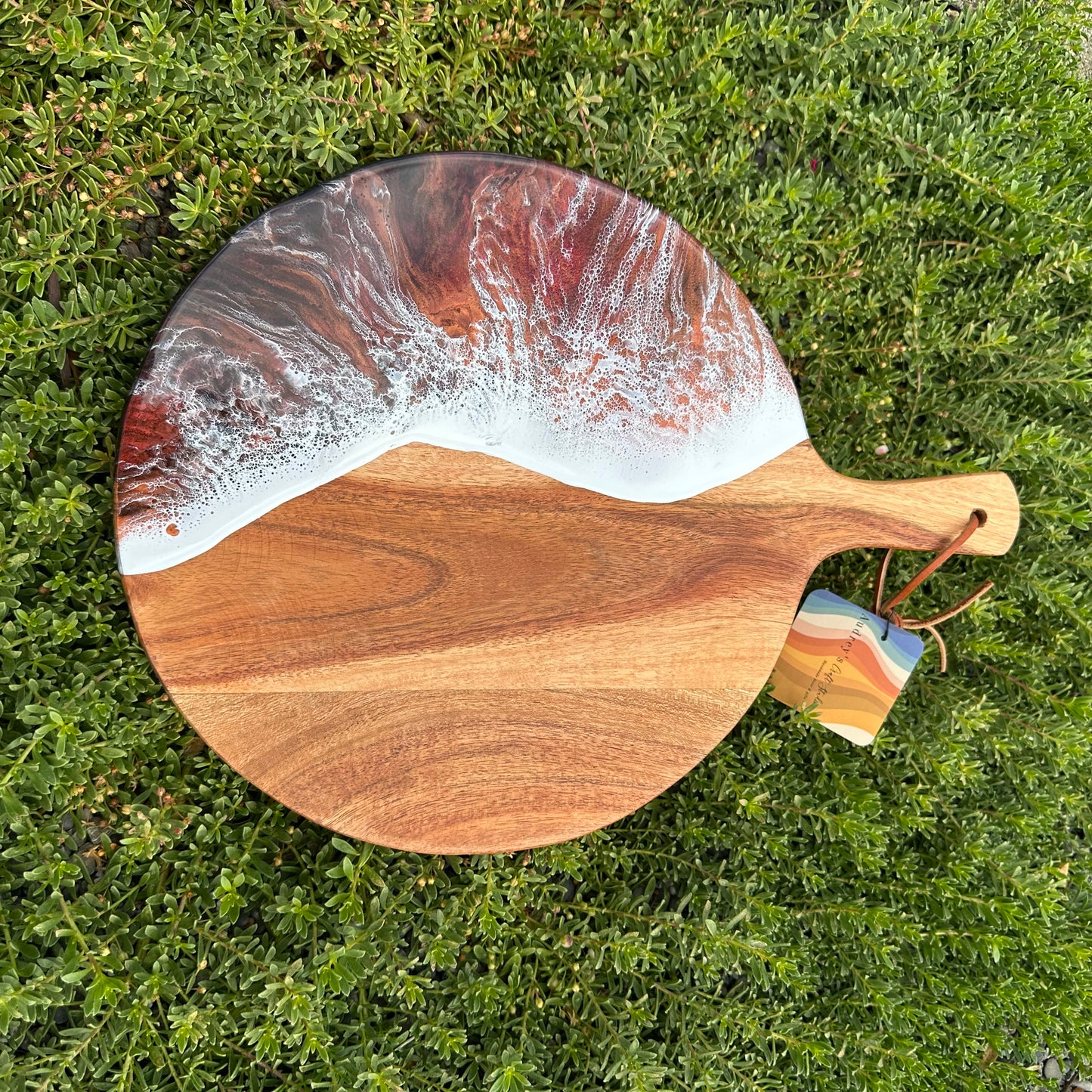Charcuterie board - Round Paddle | Volcanic Sunset