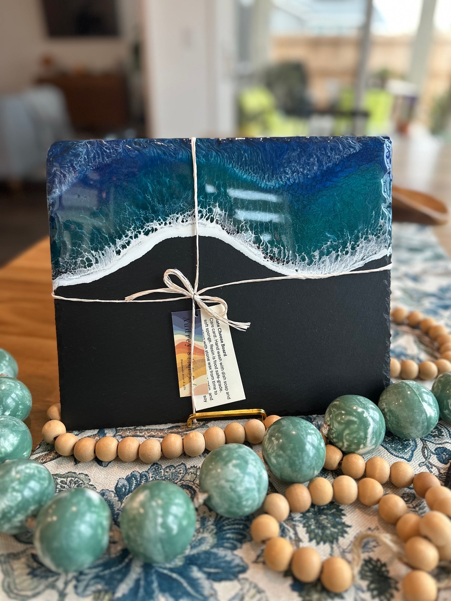 Cheese board - Slate | Ocean Waves | (various size / shape)