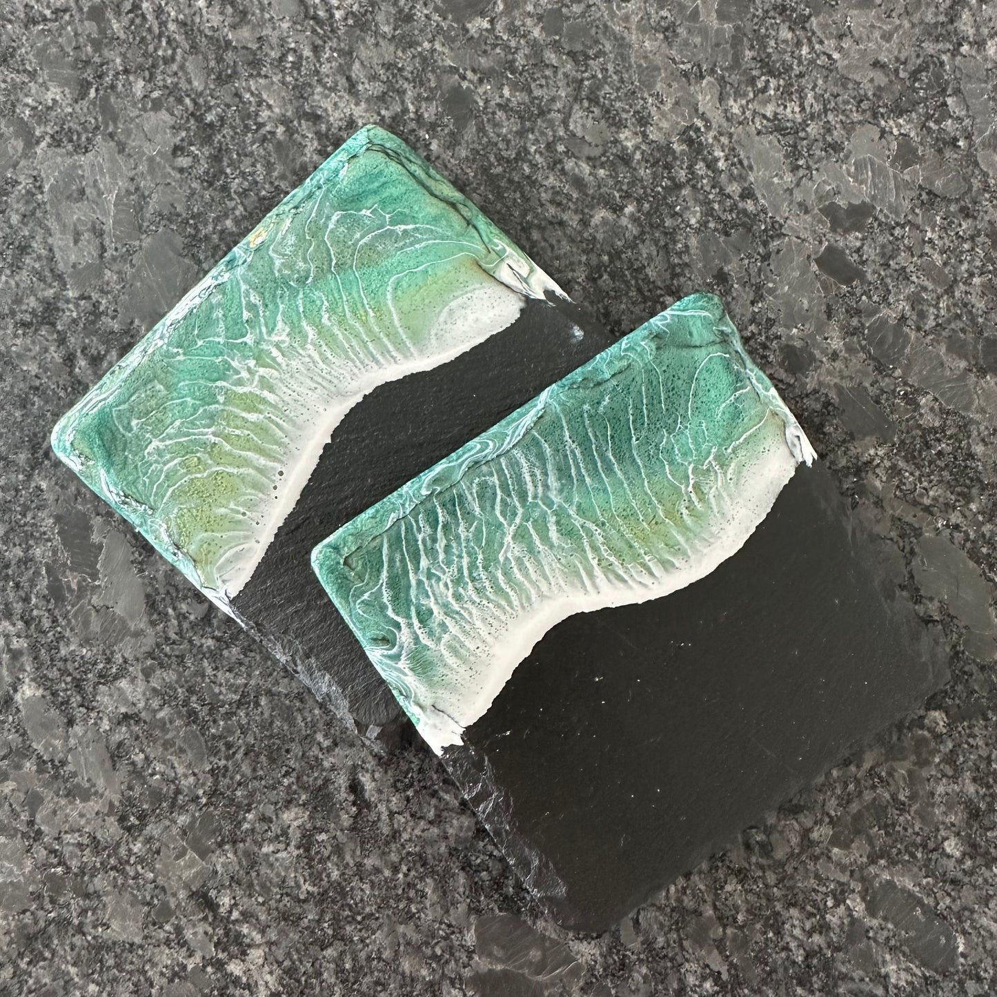 Slate Coaster Set | Paradise Green