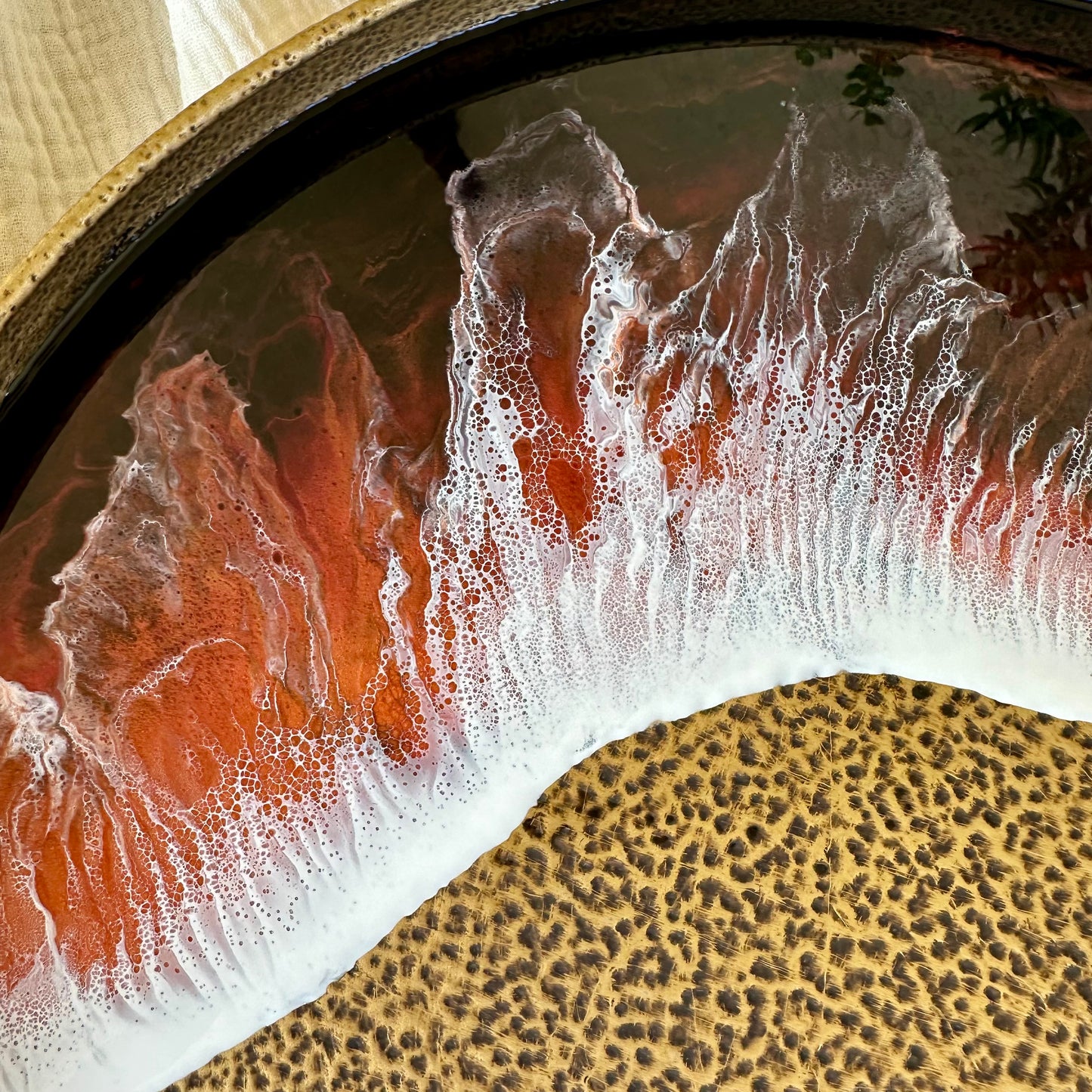 Hammered Metal Tray | Volcanic Sunset