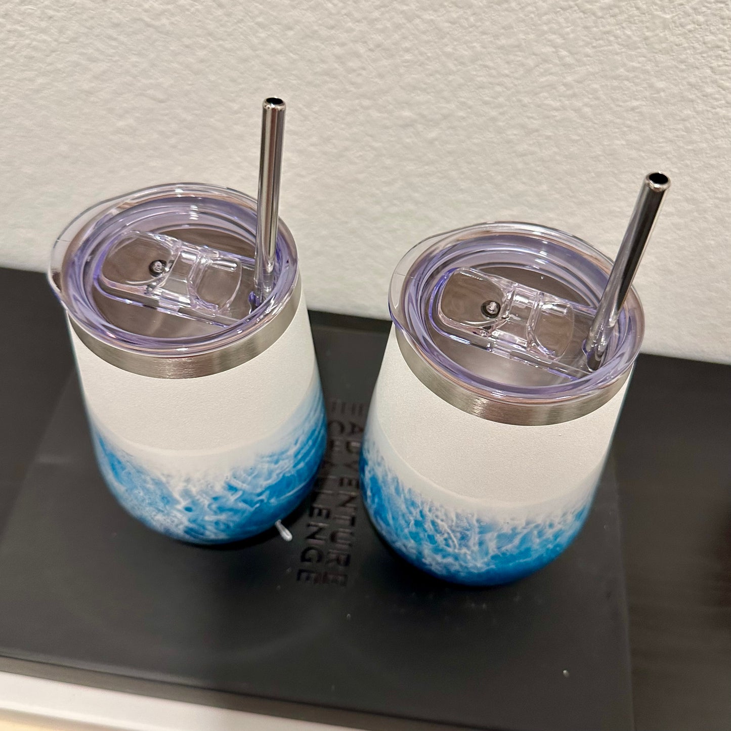 Wine tumbler (Insulated) - Ocean Blue