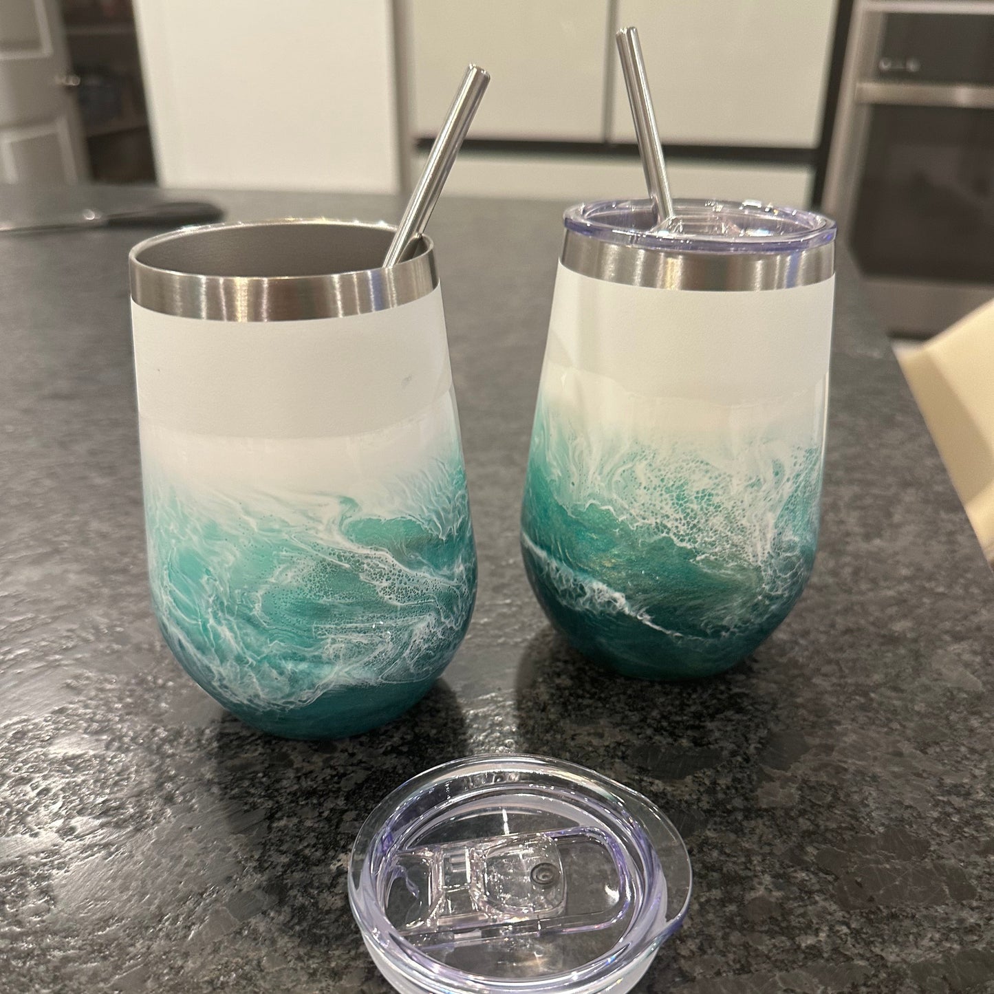 Insulated Wine tumbler - Tropical Green