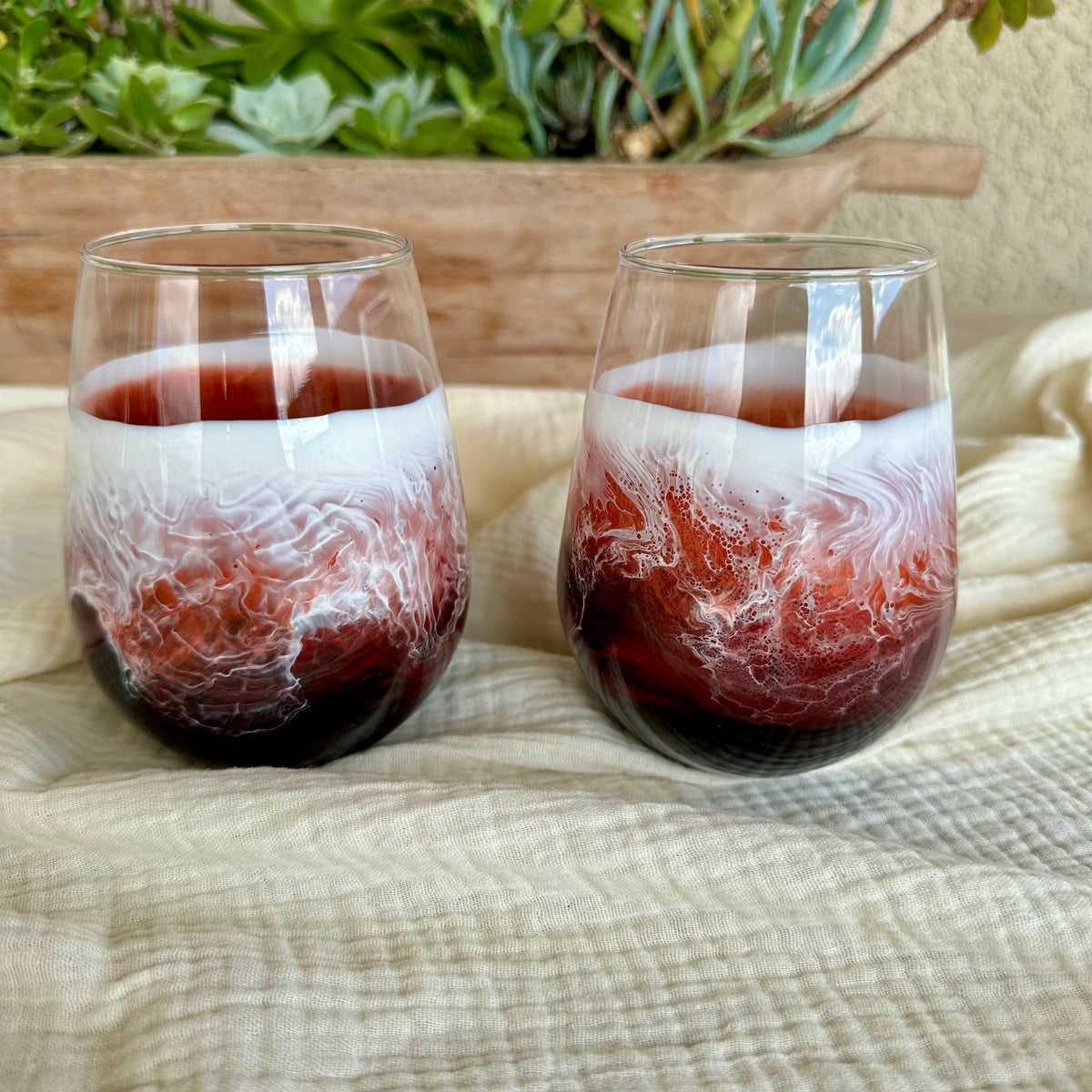 Wine Glasses (Set of 2) | Volcanic Sunset