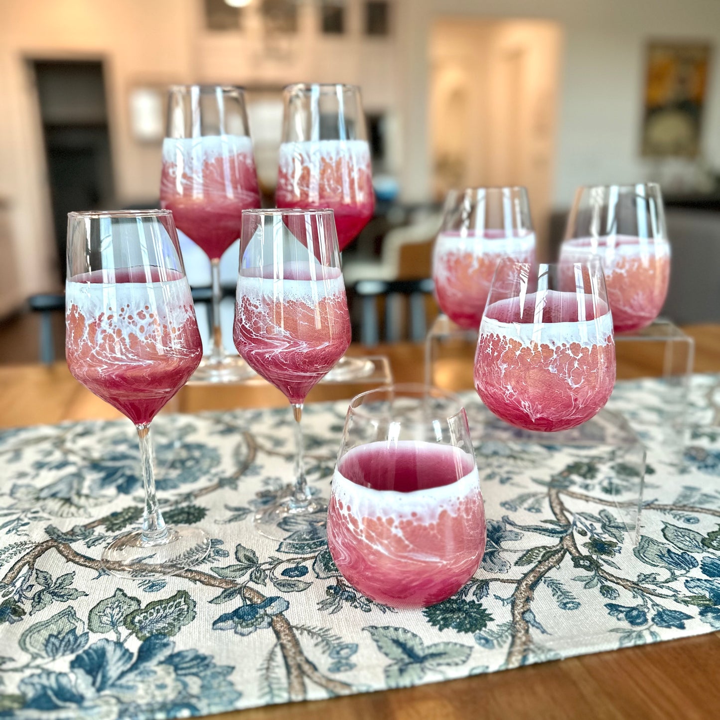 Wine Glasses (Set of 2) | Pink Ocean