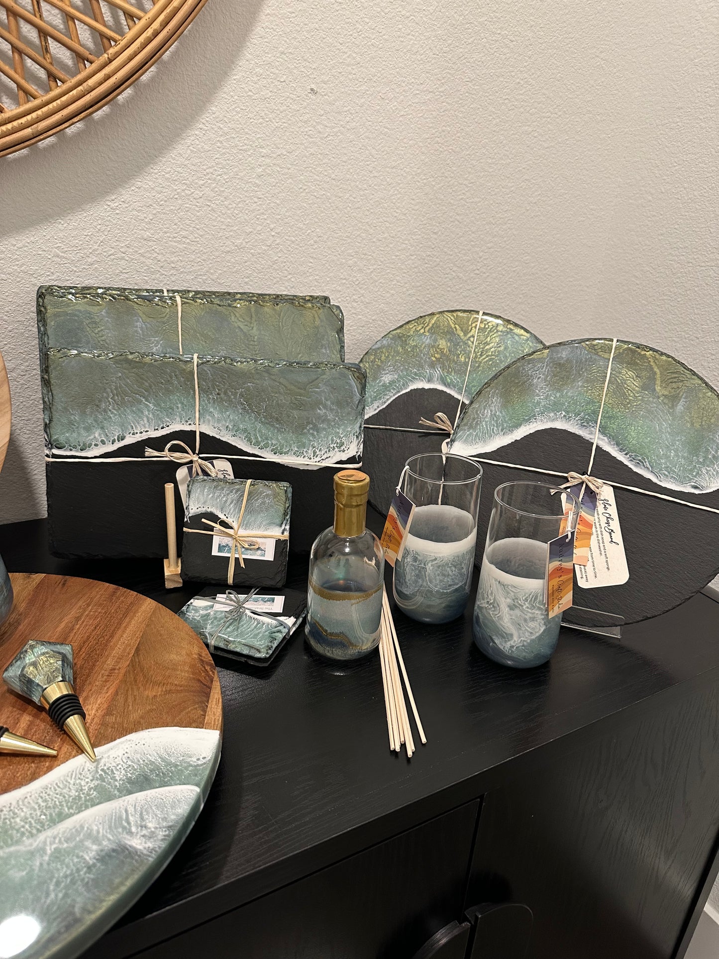 Slate Cheese Board | Seafoam