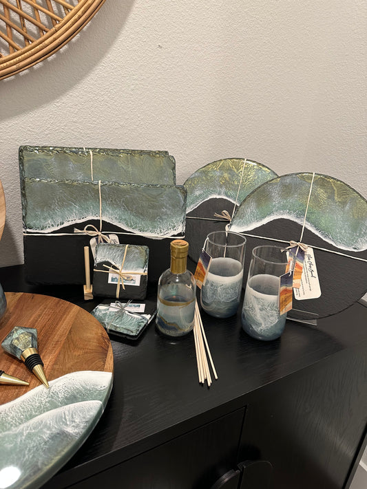 Slate Cheese Board | Seafoam