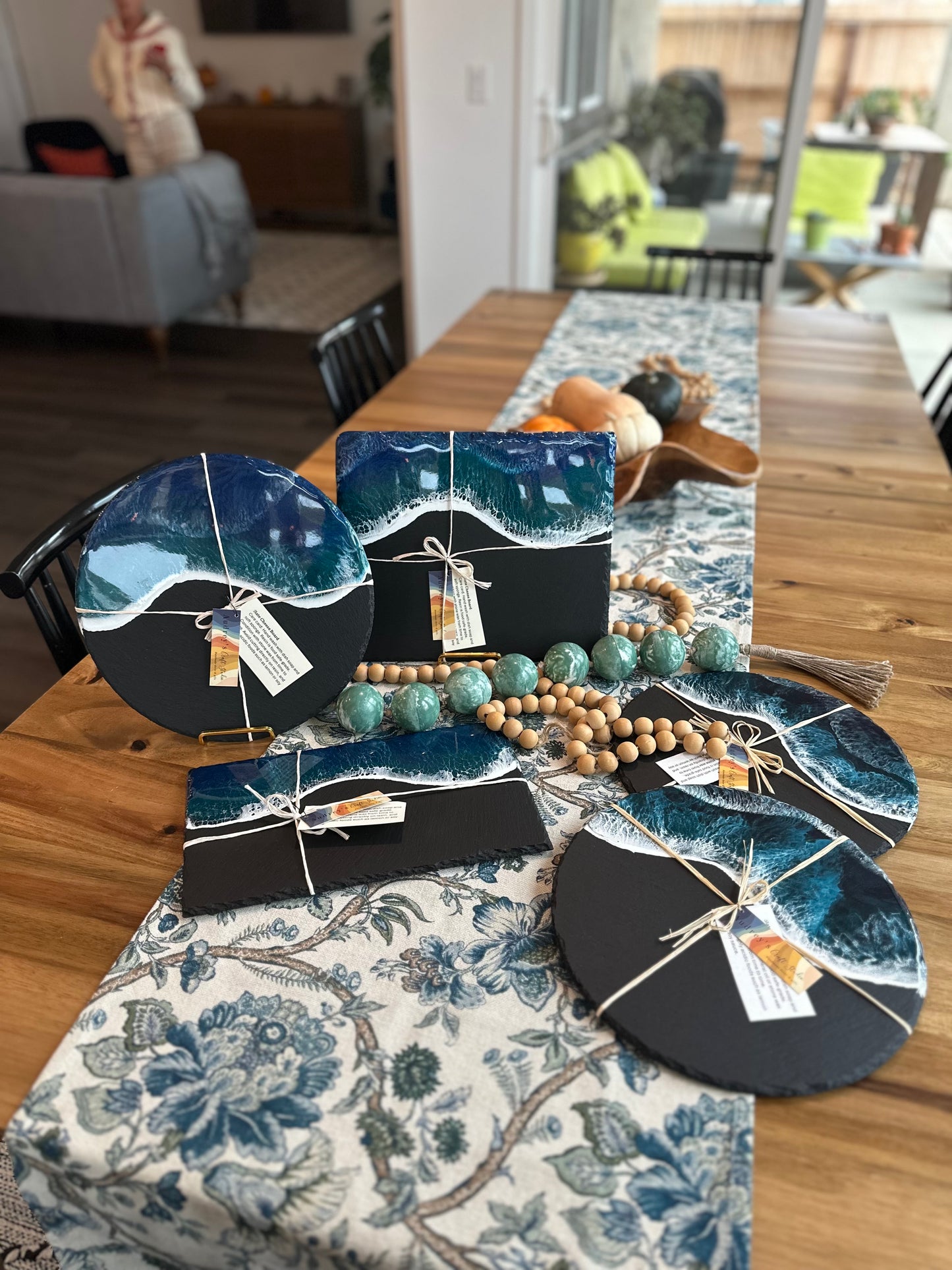 Cheese board - Slate | Ocean Waves | (various size / shape)