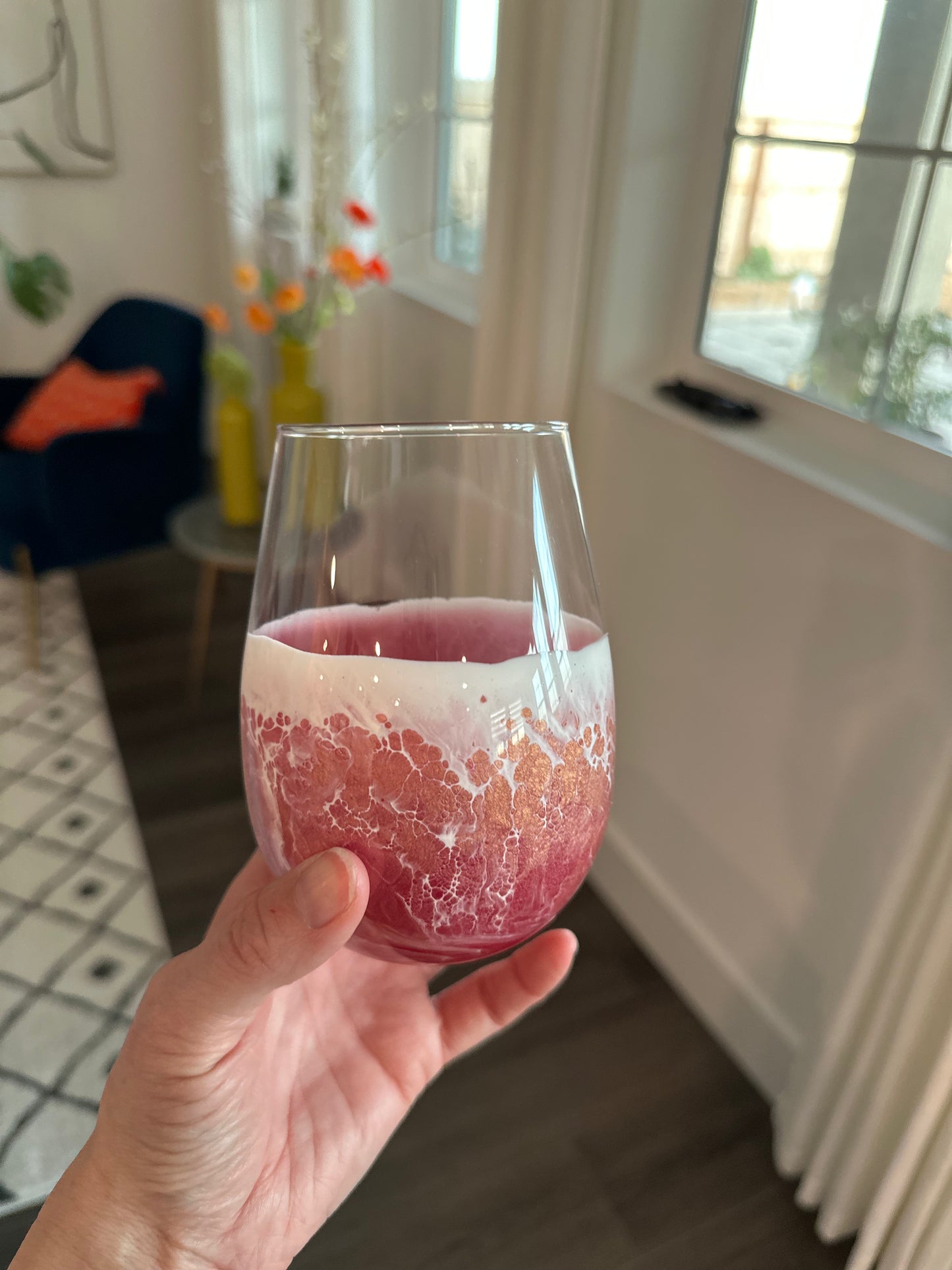 Wine Glasses (Set of 2) | Pink Ocean