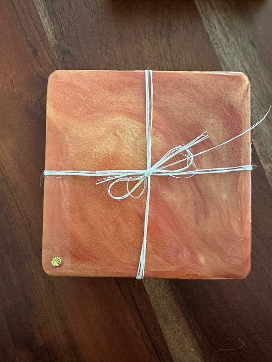 Coaster set | Coral