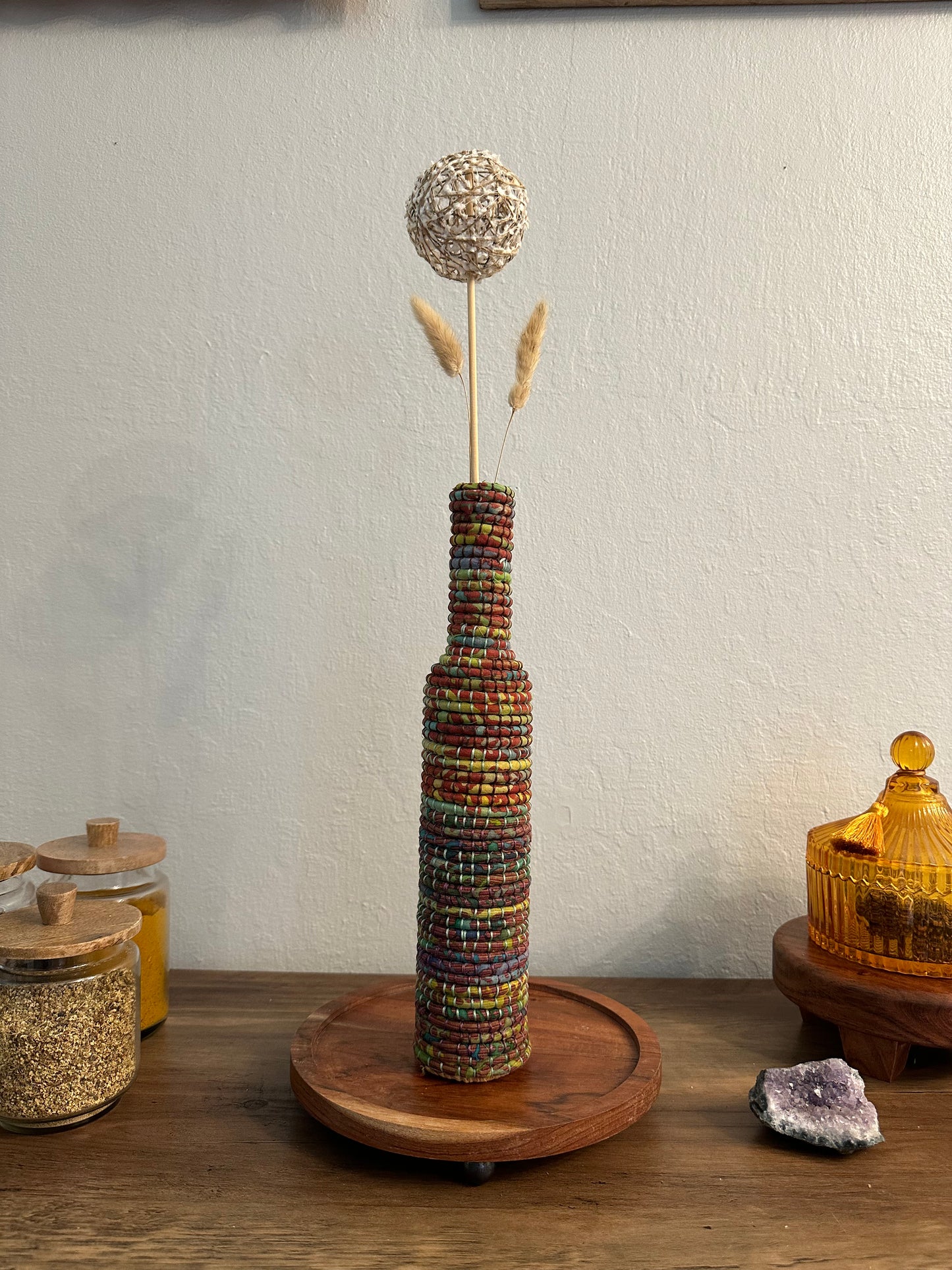 Basketry Bottle | Tropical