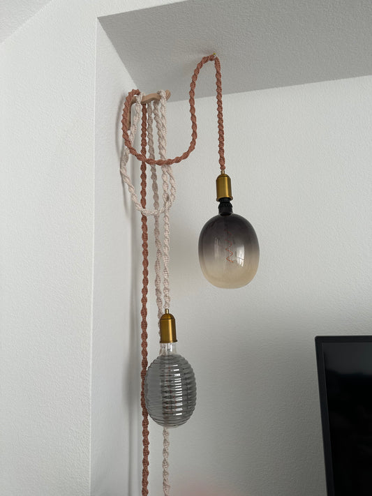 Boho-Chic Macramé Ceiling Light Cord