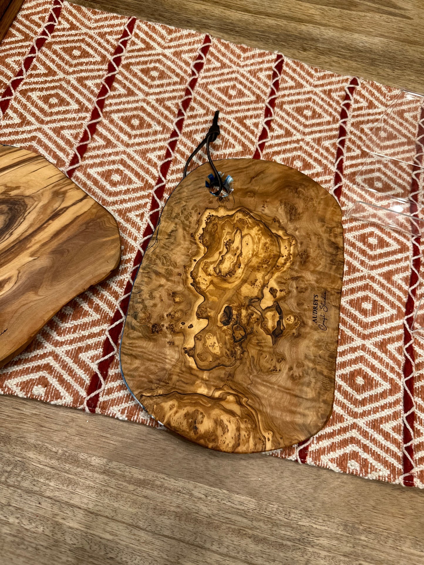 Charcuterie Board | Ocean Waves | Olive Wood (several Sizes)