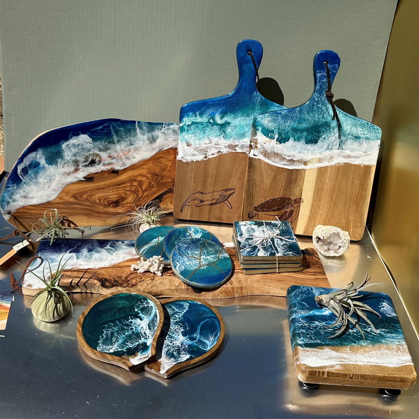 Charcuterie Board | Ocean Waves | Olive Wood (several Sizes)